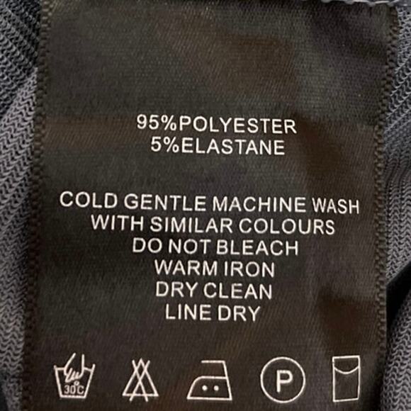 Maniere De Voir Women's Blue Face Sheer Mesh Long Sleeve Bodysuit Top Size 10 - Picture 6 of 6